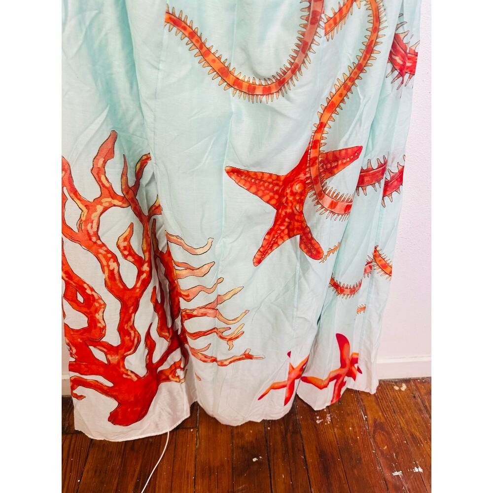 MUMA WORLD Blue Red Starfish Print Sleeveless
Ursa Maxi Dress size Large - Picture 6 of 16